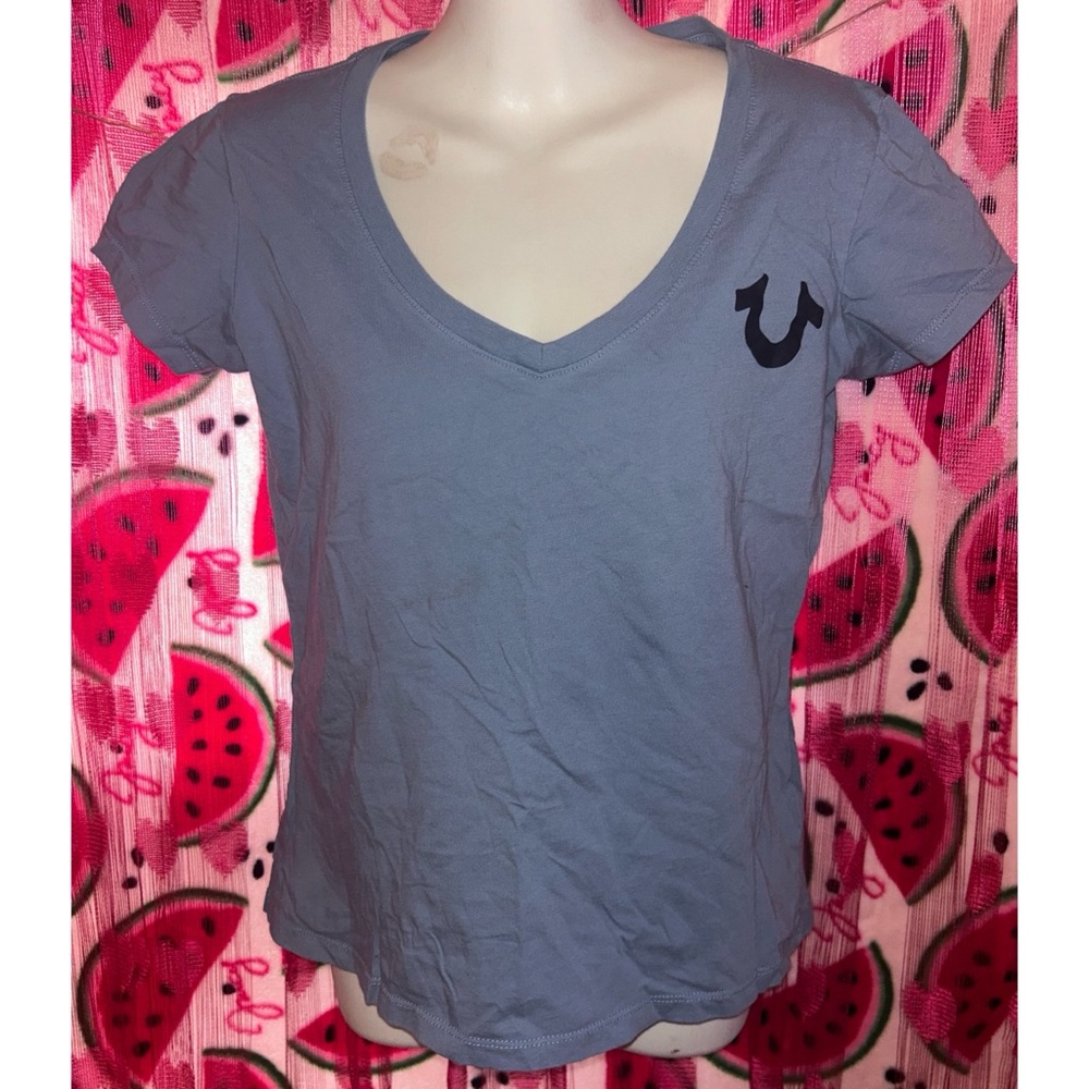 💙 True Religion Short Sleeve V-Neck Tee
